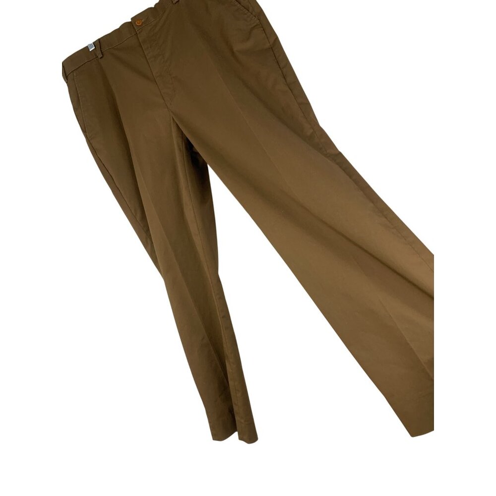 Orvis Mens Brown Flat Front Chino Pants 40x30 Field Sport Workwear RS10274 EUC